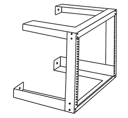 12U Open Wall Mount