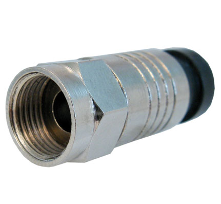 RG6 Compression Type Connector, Standard Shield