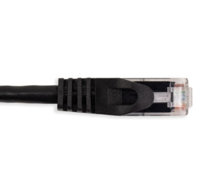 CAT5E Booted Ethernet Patch Cable, Black, 10ft