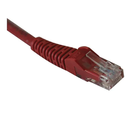 CAT6 Booted CHOICE Slim™ Ethernet Patch Cable, Red, 3ft