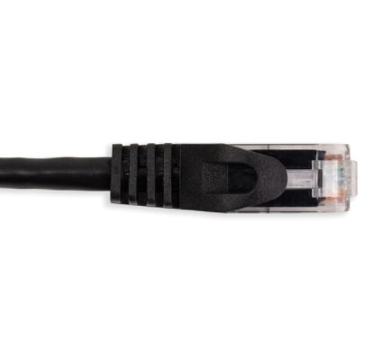 CAT5E Booted Ethernet Patch Cable, Black, 3ft