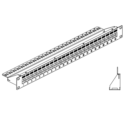 Blank Patch Panel, 24 Port