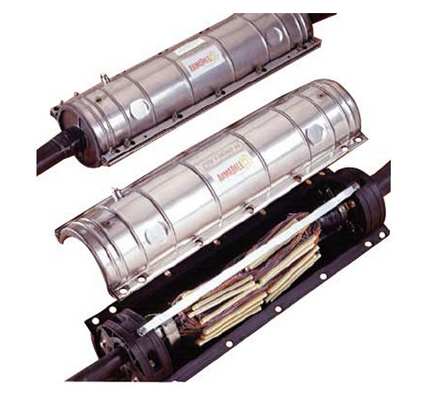 ARMADILLO Stainless Shell Splice Closure with Drillable End Plates – 28″ x 9.5″