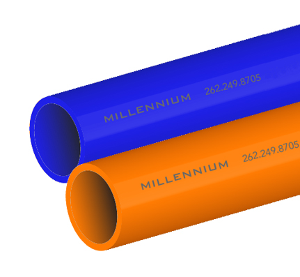 1.25″ HDPE, SDR 11, 2-Way Segmented, Blue/Orange, Empty, 3750′ per Color