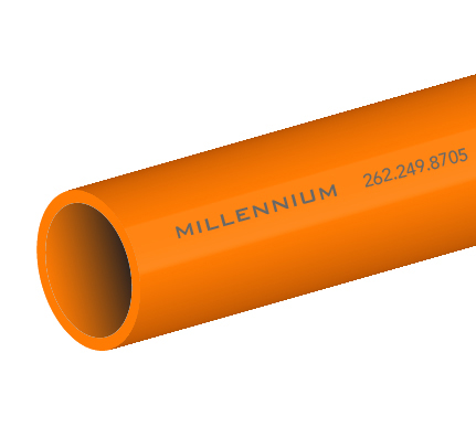 2.00″ HDPE, SDR 11, Orange, Empty, 2500′