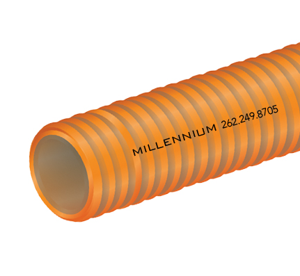 1.25″ Corrugated HDPE, Orange, Empty