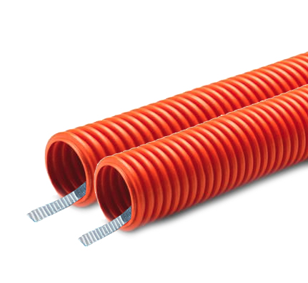 1.25″ Corrugated HDPE, Orange/Orange, w/ Tape