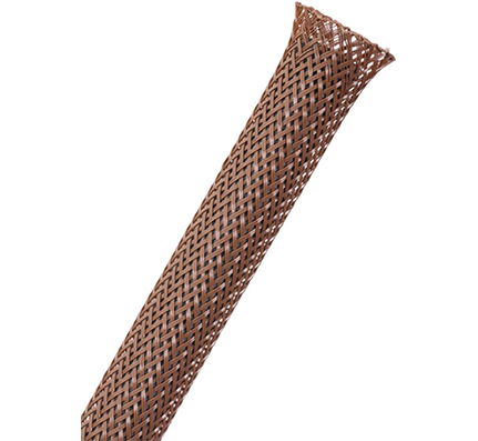 Braided Sleeving, Brown, 3/8″