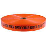 3.00" x 6000' Roll, Terra Tape, Standard 4.0 MIL, Orange w/Black Imprint of "CAUTION FIBER OPTIC CABLE BURIED BELOW" Warning Tape Omega Marking Co ND3-X6000OFO