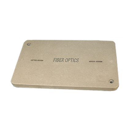 17″ x 30″ Polymer Concrete Handhole Cover, Tier 15, Fiber Optics Logo