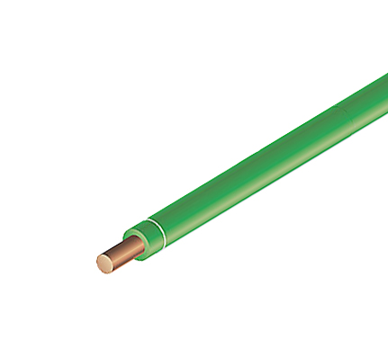 12 AWG SOLID THHN/TFFN ELECTRICAL WIRE, GREEN
