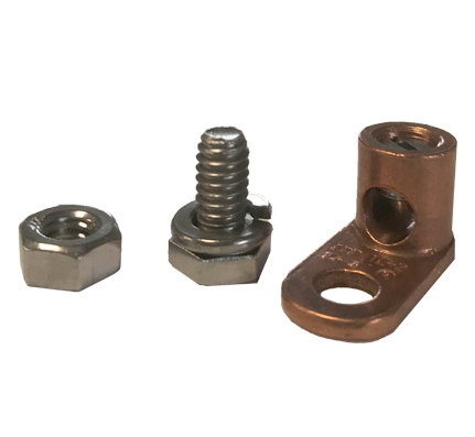 Bronze Terminal Lug, #14-#4 AWG, 1/4″ Hole for Stud, Priced per Ea