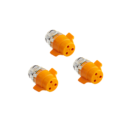 SnakeBite “TwistLock” Connector, 14 AWG, Orange, 100 Pk.