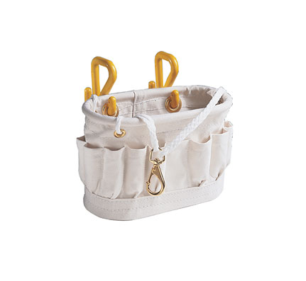 Lineman’s Canvas Tool Bag with Hooks, Outside Pockets