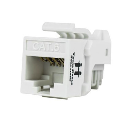 CAT6 Keystone Jack, White