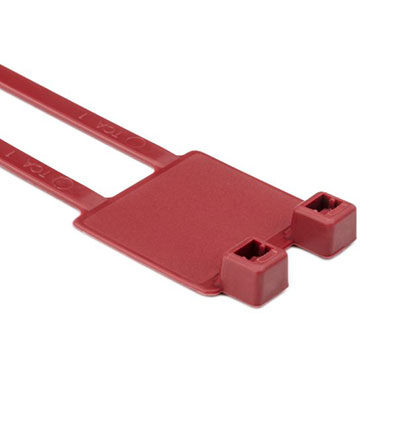 Identification Cable Ties, 4″, 18# Tensile Strength, Red, 100 Per Pack