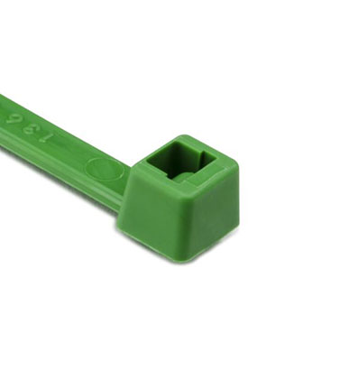 Cable Ties, 8″, 50# Tensile Strength, Green, 100 Per Pack