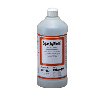 Polywater® SqueekyKleen™ Fiber & Copper Gel Filled Cable Cleaner, 1 Qt Bottle with Flip Top