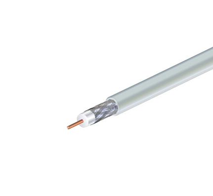 Coax Cable, RG6, 18Awg/1c, Quad Shield, Copper Coated Steel, 60% Aluminum Braid, flooded for outdoor use