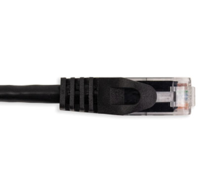 CAT5E Booted Ethernet Patch Cable, Black, 14ft