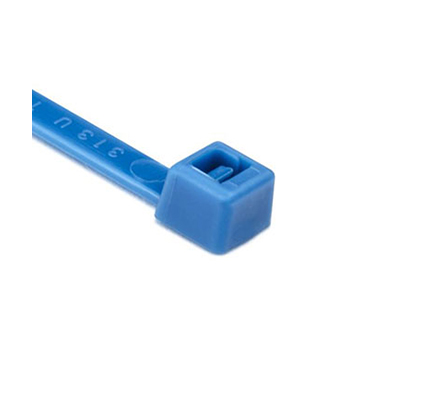 Identification Cable Ties, 8″, 50# Tensile Strength, Blue, 100 Per Pack
