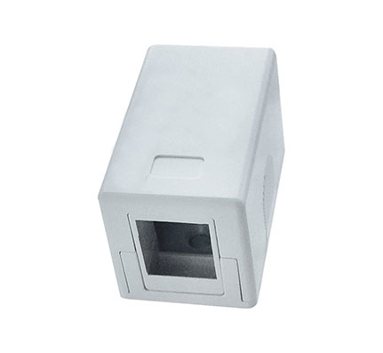 1 Port Surface Mount Box, White